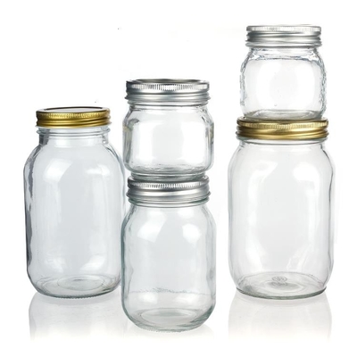 Wholesaler Mason Jars Food Storage Glass Mason Jars Kitchen Food Preservation Glass Jar With Metal Airtight Lids