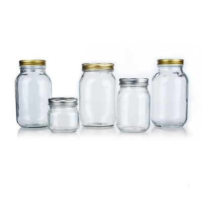 Wholesaler Mason Jars Food Storage Glass Mason Jars Kitchen Food Preservation Glass Jar With Metal Airtight Lids