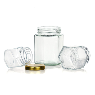 Food Grade 250Ml 500Ml Hexagonal Jar Manufacturer With Tinplate Cap