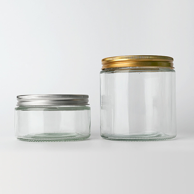 350ml 12oz Wide Mouth Spice Honey Food Storage Glass Mason Jar With Metal Lid