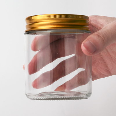 240ml 8 Oz Clear Transparent Round Food Honey Jam Dressing Glass Jars Containers With Lid