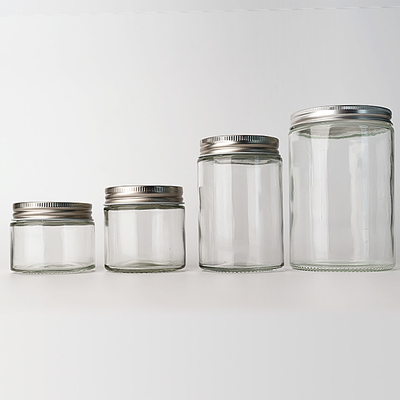 PET Plastic Jars Manufacture with Silver/Gold/Rose Golden Aluminum Lid for Cream or Food