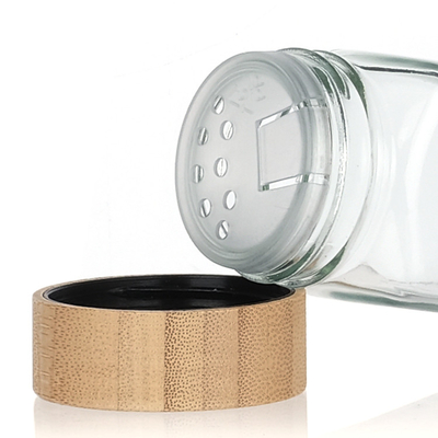 Popular Size 4 OZ Clear Spice Jar Set 24 Pack Seasoning Glass Spice Jar With Lids