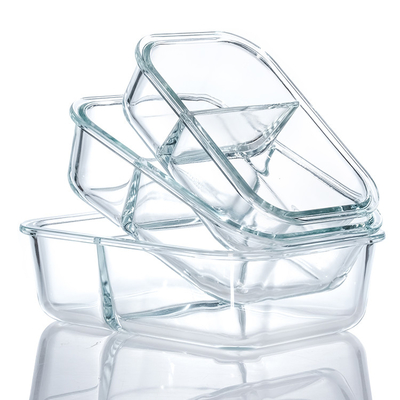 New Design Blue Pink Green Two-Piece Set Hermetic Glassware Lunch Bowl With Plastic Lid