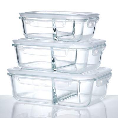 200ml/390ml/640ml/970ml/1300ml Food Box Packaging Food Container Glass Lunch Box
