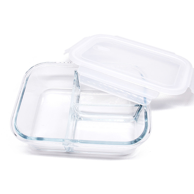 Freezer-to-Oven-Safe Airtight Food Storage High Borosilicate Glass Crisper Lunch Box Glass Meal Containers With Glass Lids