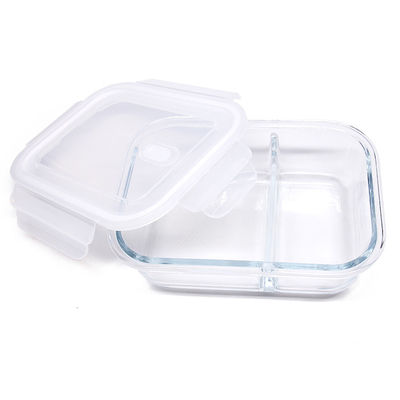 Freezer-to-Oven-Safe Airtight Food Storage High Borosilicate Glass Crisper Lunch Box Glass Meal Containers With Glass Lids