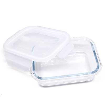 Freezer-to-Oven-Safe Airtight Food Storage High Borosilicate Glass Crisper Lunch Box Glass Meal Containers With Glass Lids