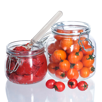 Airtight Leak Proof Mini Large Round Glass Mason Jars With Lid Glass Food Storage Container Food Storage Jars Glass Jam Bottle
