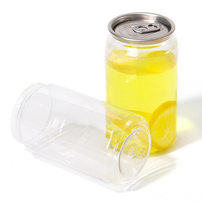 250ml 330ml 350ml 500ml 650ml Pet Clear Juice Can With Easy Open End Plastic Beverage Can