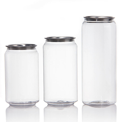 Plastic Cans Soda Drinking Bottle Customized PET Cans with Logo with Aluminum Lids