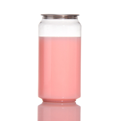 Custom Sizes Colorful Plastic Soft Drink Can Clear Empty Bubble Soda Bottles With Easy Open Lids Pet Jar Plastic