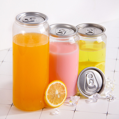 Custom Sizes Colorful Plastic Soft Drink Can Clear Empty Bubble Soda Bottles With Easy Open Lids Pet Jar Plastic