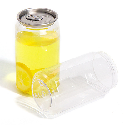 Custom Sizes Colorful Plastic Soft Drink Can Clear Empty Bubble Soda Bottles With Easy Open Lids Pet Jar Plastic