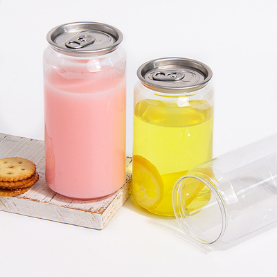 Custom Sizes Colorful Plastic Soft Drink Can Clear Empty Bubble Soda Bottles With Easy Open Lids Pet Jar Plastic