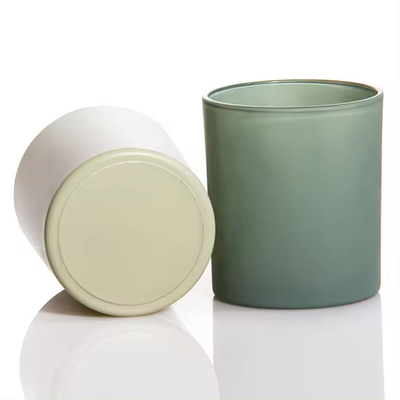 Wholesale in Stock 4oz 8oz 16oz Frosted Empty Glass Scented Candle Jar With Lid Transparent Aromatherapy Candles Jars