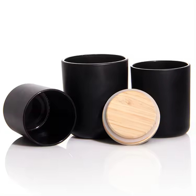 Wholesale in Stock 4oz 8oz 16oz Frosted Empty Glass Scented Candle Jar With Lid Transparent Aromatherapy Candles Jars