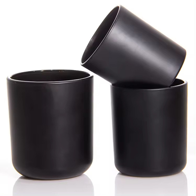 Wholesale in Stock 4oz 8oz 16oz Frosted Empty Glass Scented Candle Jar With Lid Transparent Aromatherapy Candles Jars