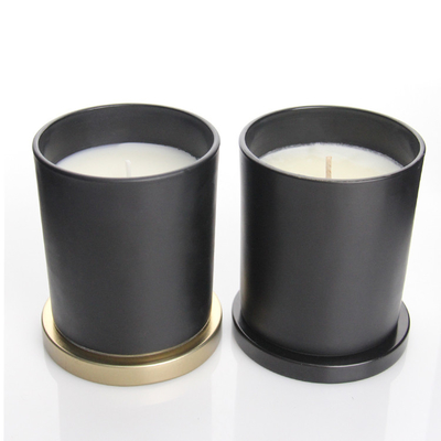 Custom Clean Dishwasher Frosted Safe Spice Packing Containers Wood Lids Empty Glass Candle Jars for Making Candles