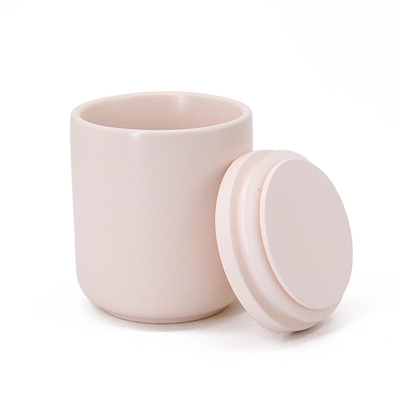 Matte Multi-colored Wedding Home Decor Candle Cup Container Ceramic Empty Candle Jars Without Lid