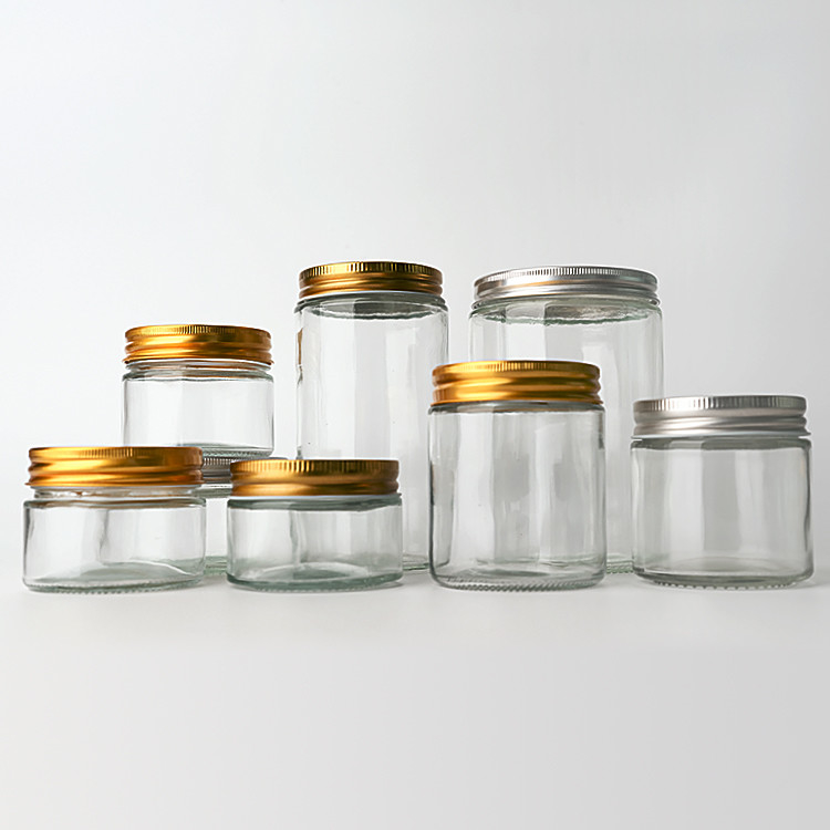 350ml 12oz Wide Mouth Spice Honey Food Storage Glass Mason Jar With Metal Lid