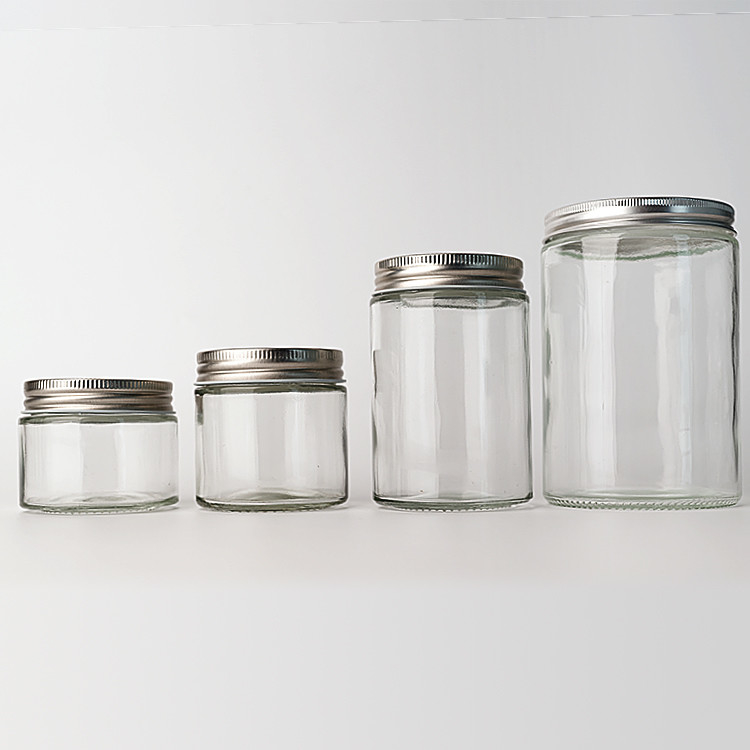 PET Plastic Jars Manufacture with Silver/Gold/Rose Golden Aluminum Lid for Cream or Food