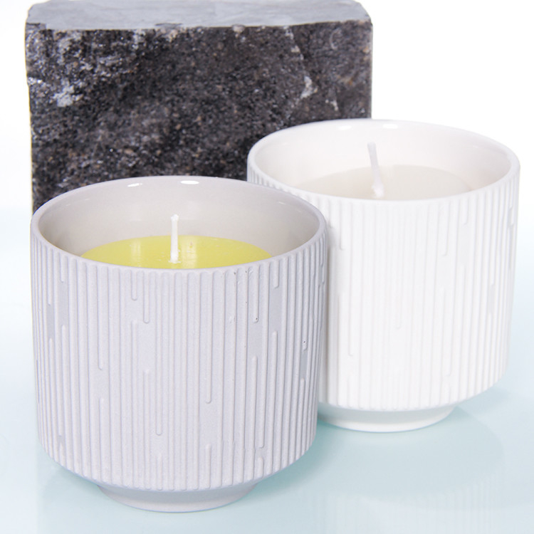 Luxurious Natural Soy Fashionable Ceramic Candle Jars With Essential Oil Reed Diffuser Gift Set